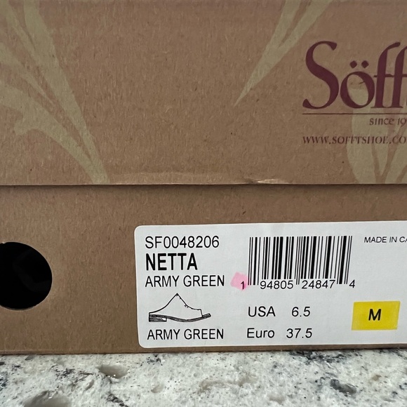 Söfft Netta slide brand new  in box 6.5 M  green - Picture 4 of 4